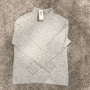 Women’s Luxsoft Mock Neck Gray Sweater